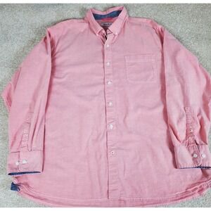 Tommy Bahama Men's Shirt Long Sleeve Size XXL Red Muted Button Down